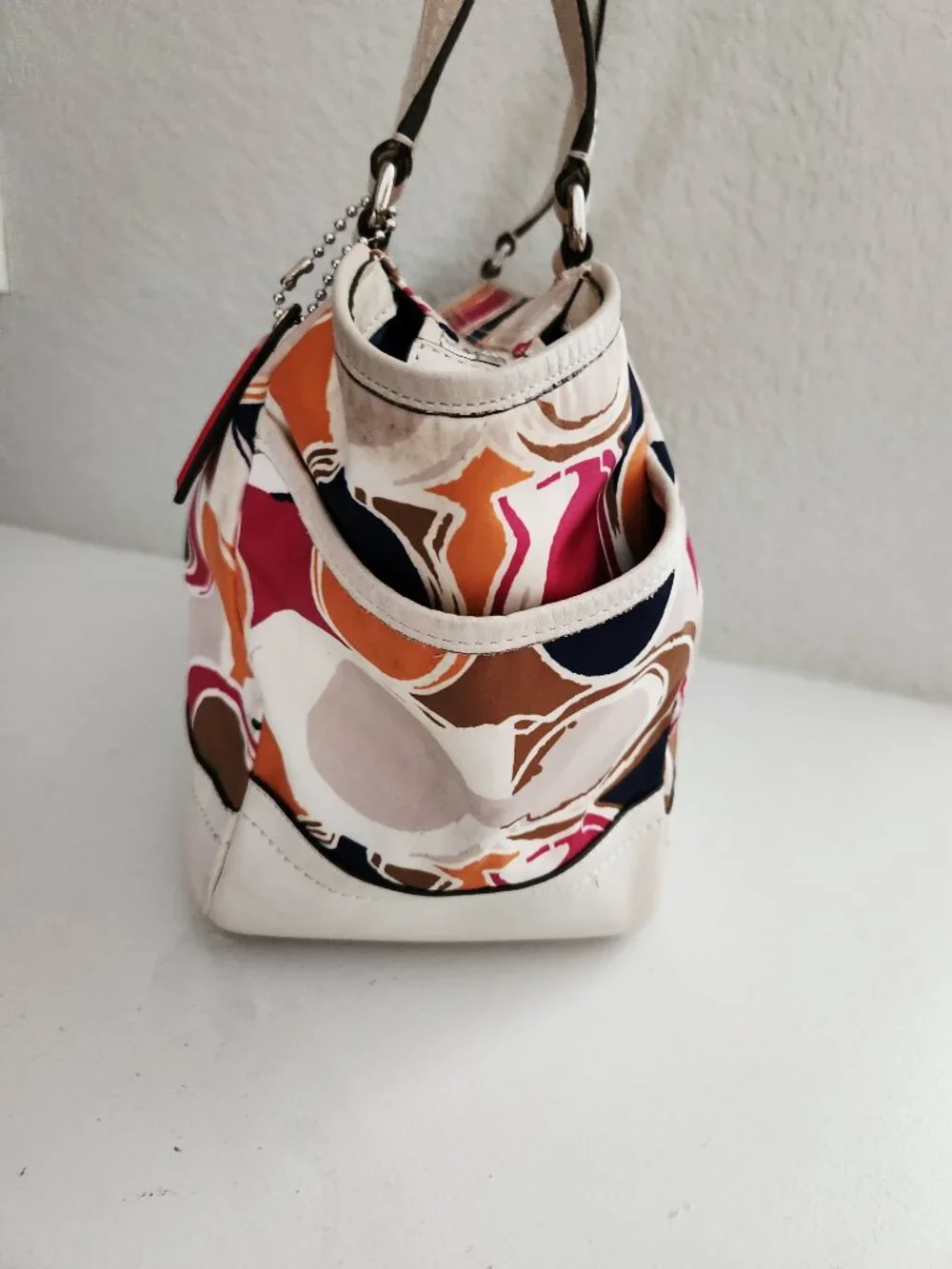 Coach Park Hand Drawn Scarf Print Satchel Handbag Purse